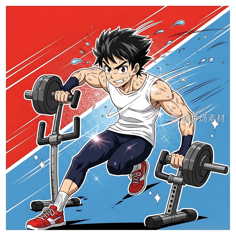 健身达人展示力量与决心
