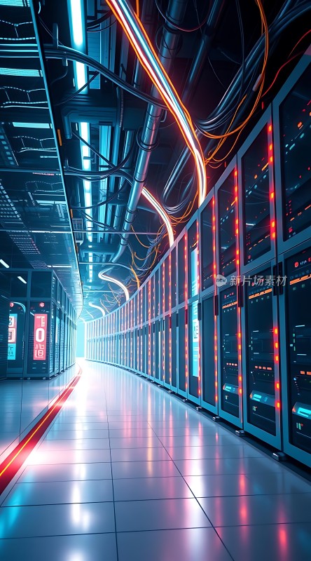 科技感数据中心长廊