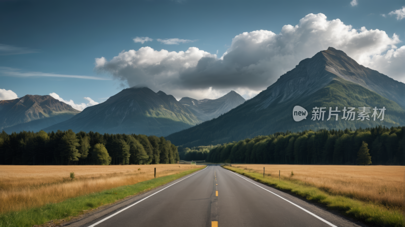 空旷公路高清风景图片