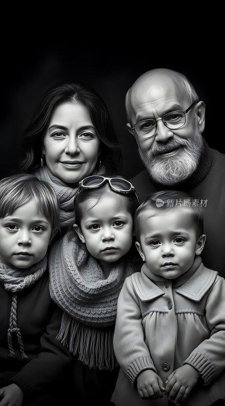 温馨家庭照祖孙三代共度美好时光