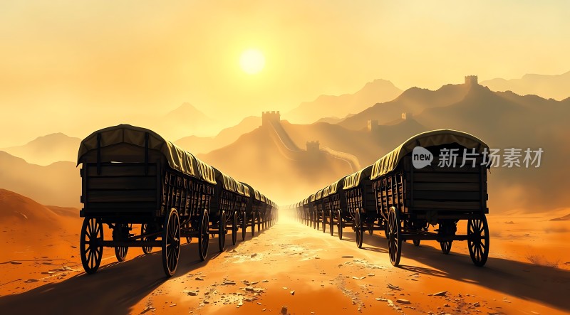 丝绸之路上的驼队