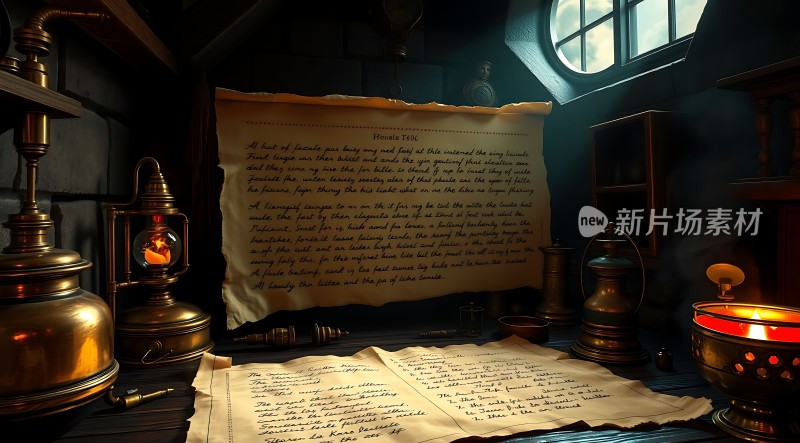 古旧书房里的神秘手稿