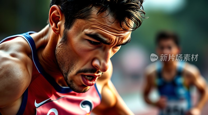 拼搏瞬间运动健儿展现力量与决心