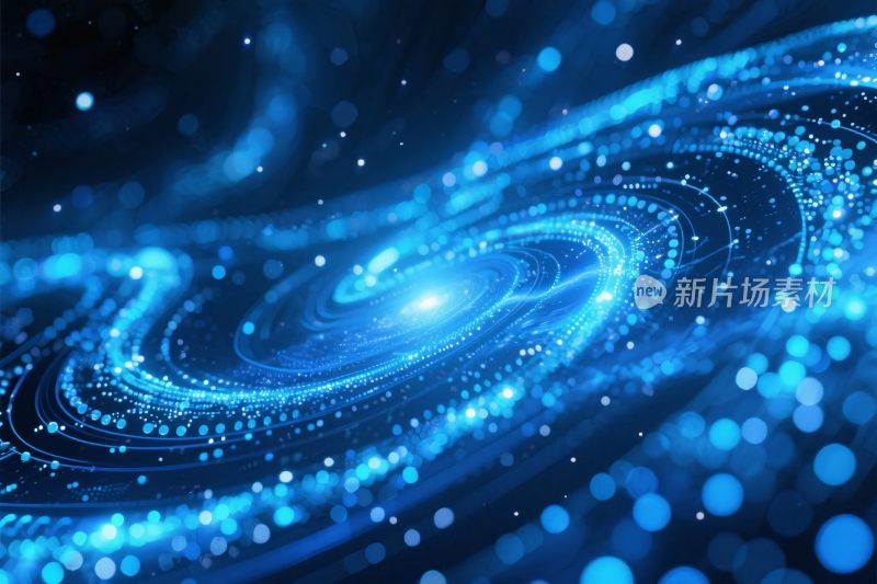 蓝色螺旋星空光效