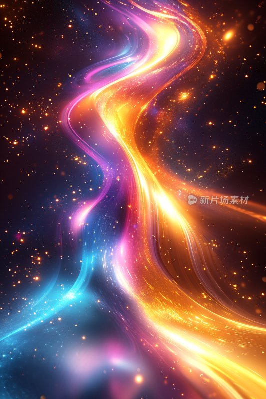 绚丽多彩的梦幻光带宇宙图