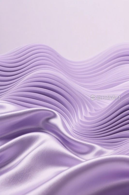 紫色绸缎波浪插画