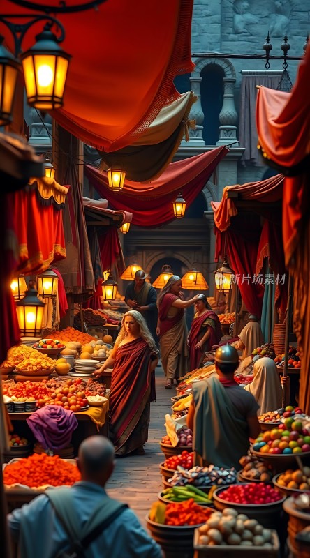 古市集夜色下的繁华与喧嚣