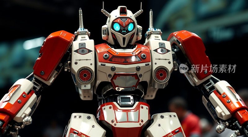 红色机器人科技感十足未来感十足