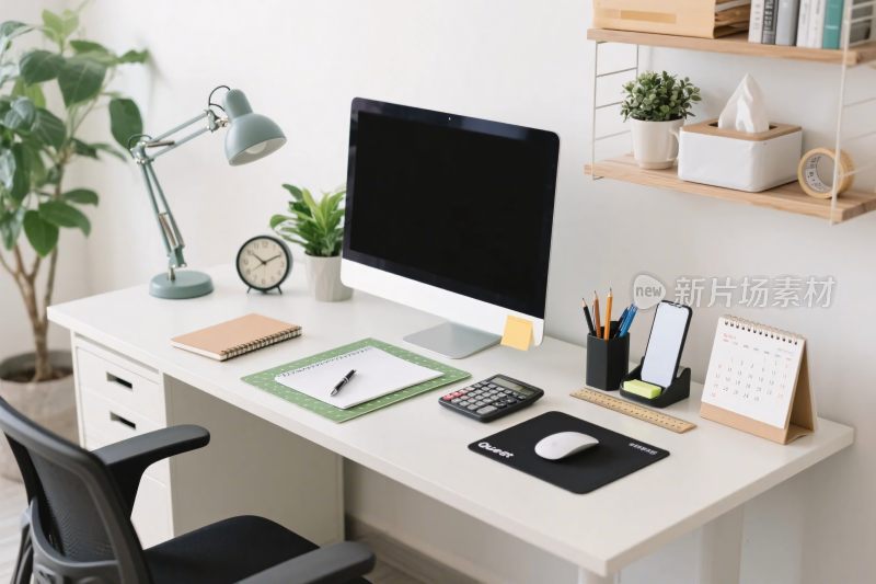整洁办公桌面场景