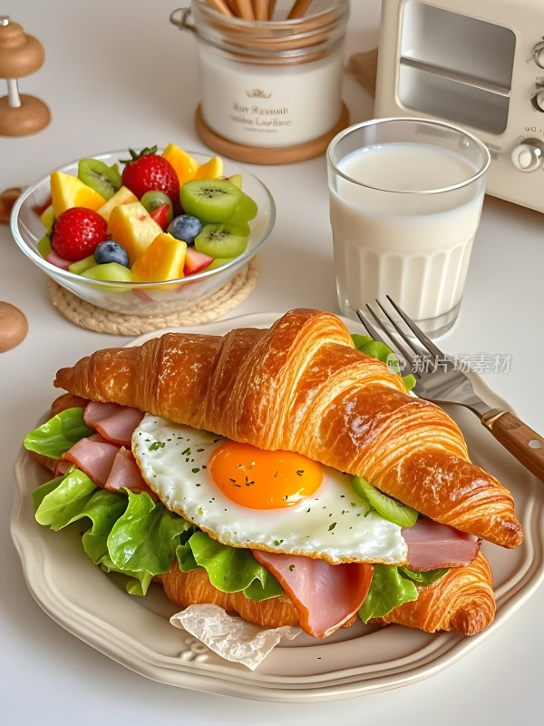 法式可颂三明治早餐