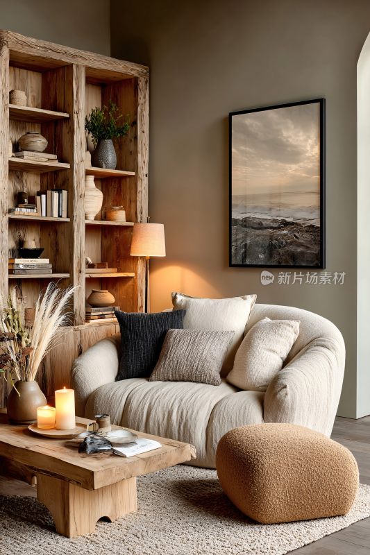 温馨舒适的客厅室内场景