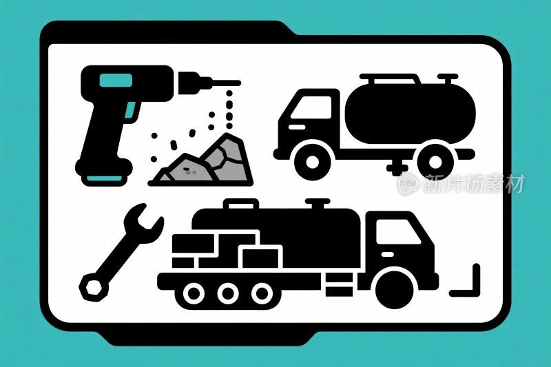 工业工具车辆图标