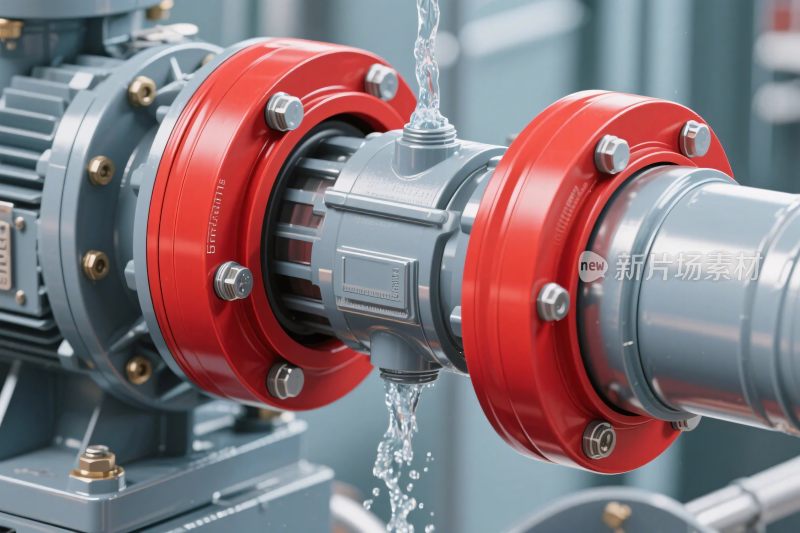 工业设备管道特写