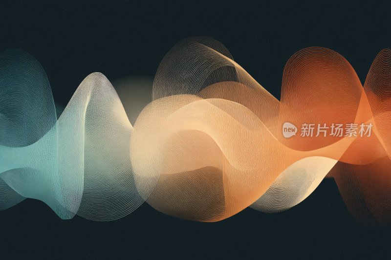 渐变色彩动感线条抽象图