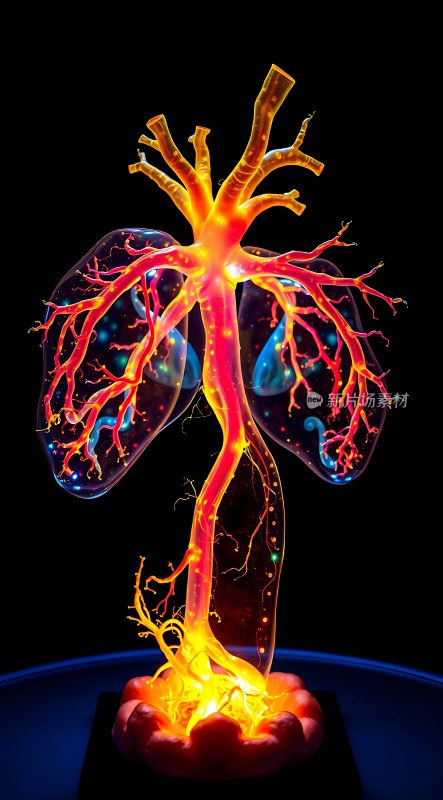 生命之树心脏与肺部的完美结合