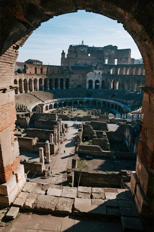 古罗马斗兽场遗迹景观