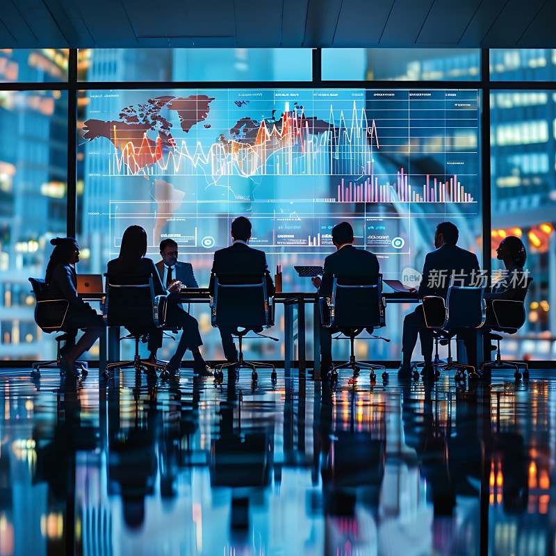 商务会议讨论全球经济趋势