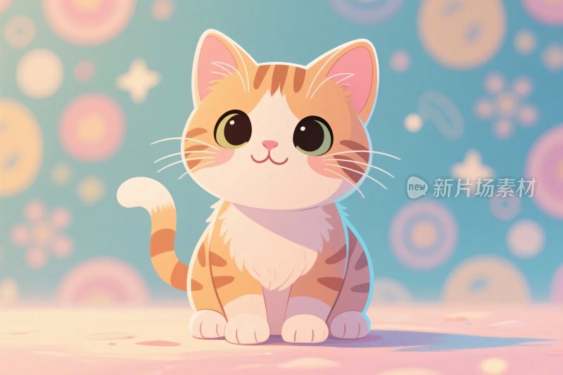 可爱卡通猫咪插画