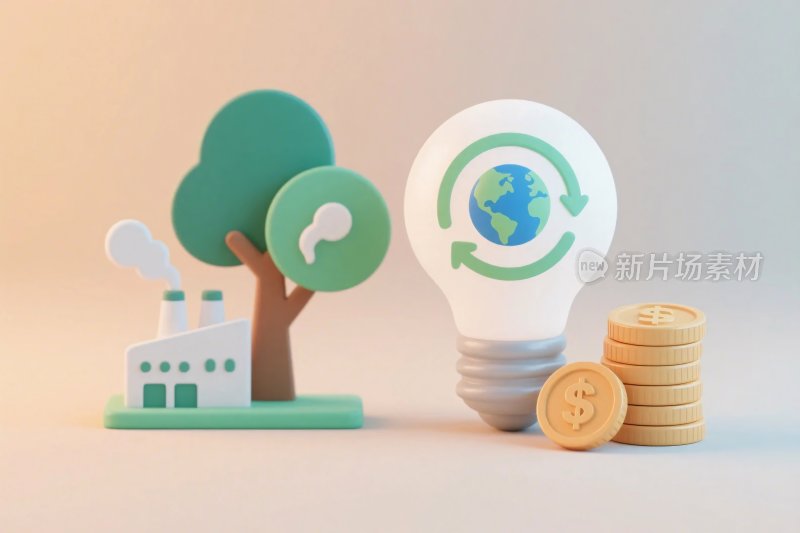 绿色循环经济图标