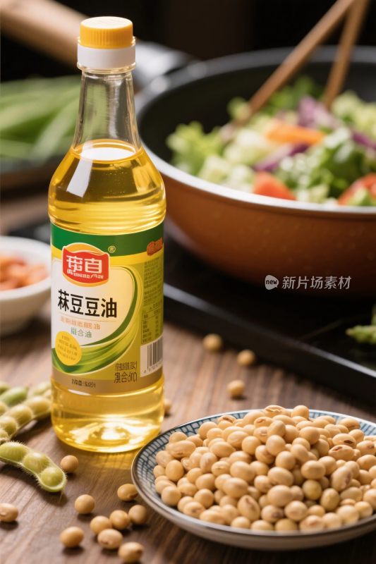 厨房食用油与食材展示