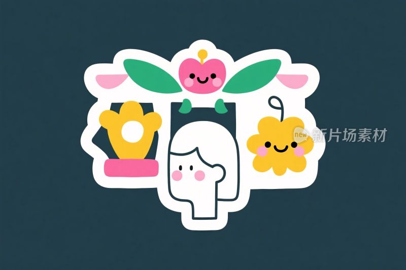 卡通插画元素组合