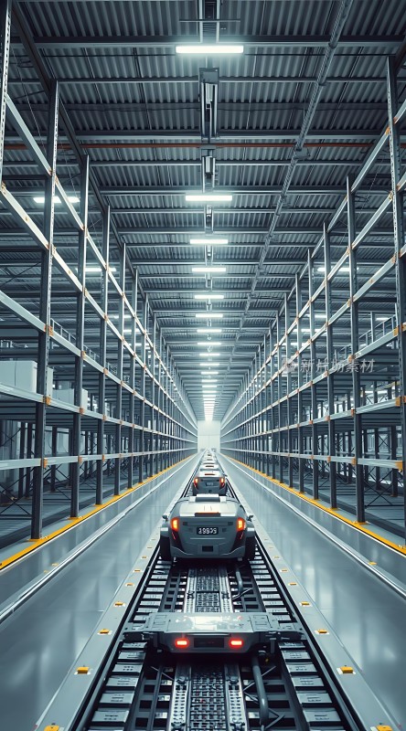 智能物流中心机器人搬运货物