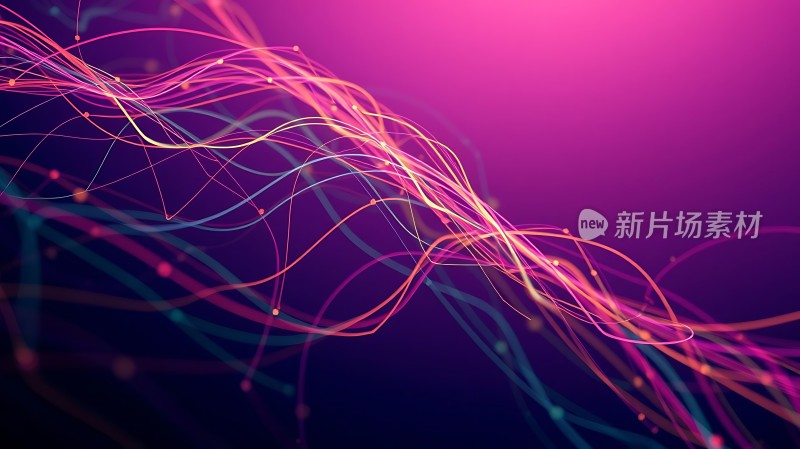 新片场素材炫彩线条交织
