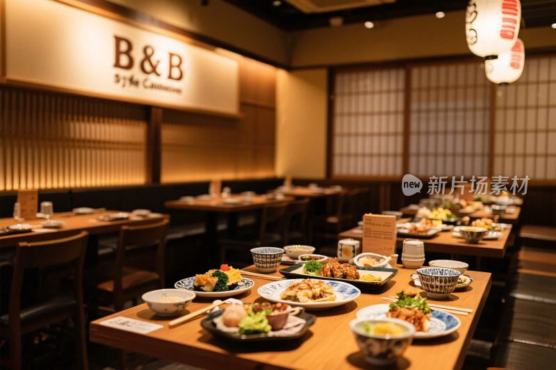 日式餐厅内部场景