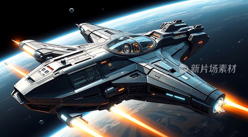 星际飞船遨游宇宙