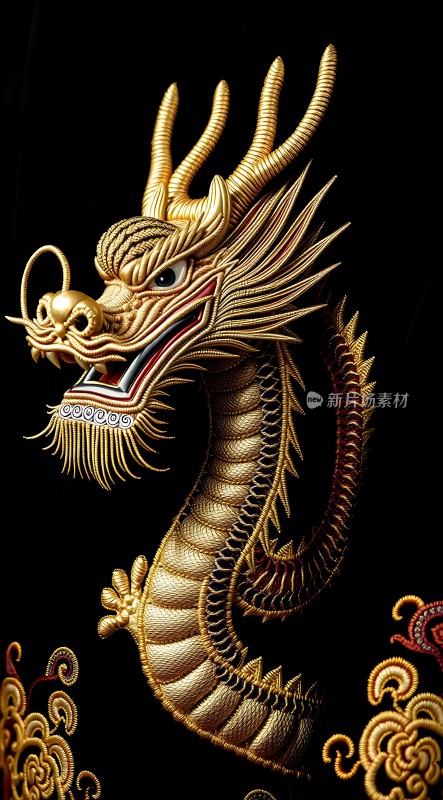 金光闪闪的龙腾云霄