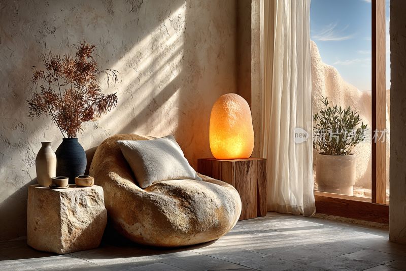 温馨室内角落的自然风布置