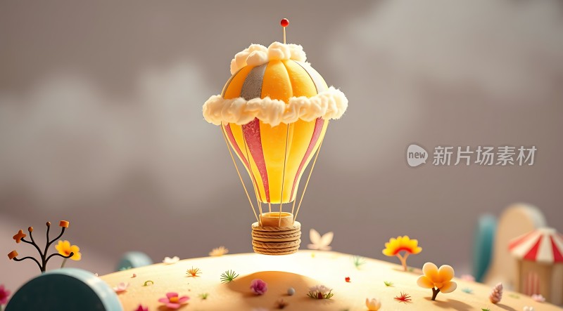 彩色热气球梦幻之旅