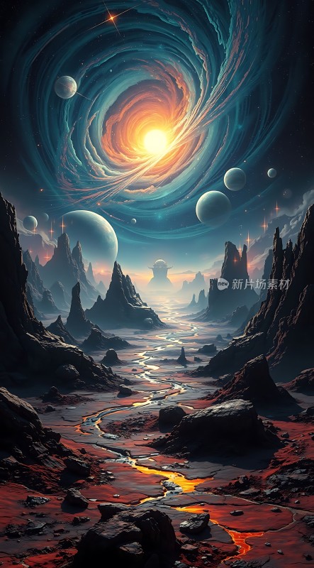 星际漩涡与神秘星球