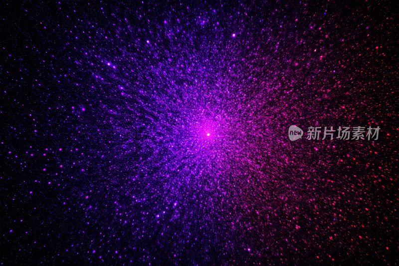 紫色和黑色背景带有星星爆发背景