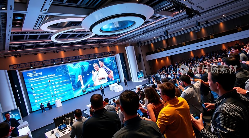 科技盛宴观众聚焦舞台演讲