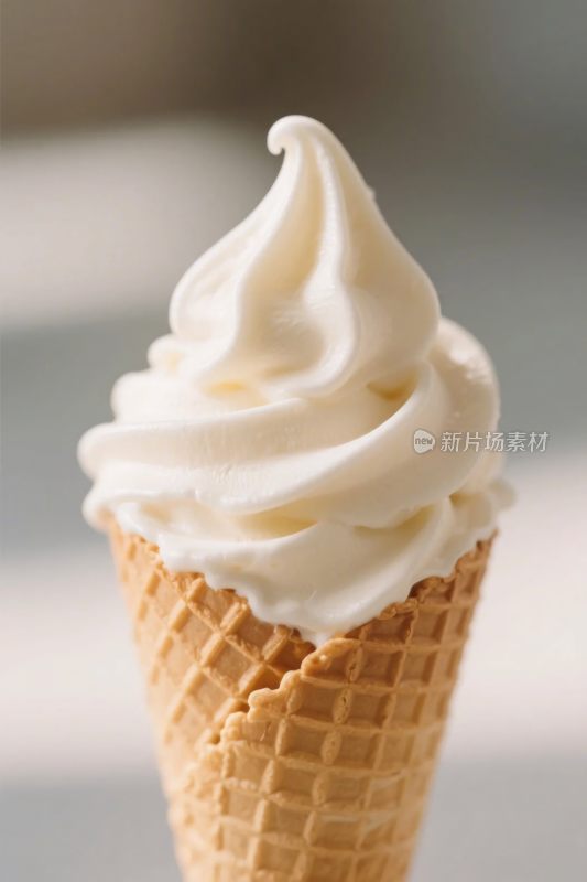 冰淇淋甜筒特写