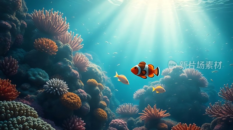 阳光下的海底世界