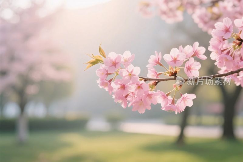 春日樱花自然风景