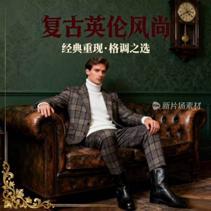 男装 服饰 广告 海报 宣传图