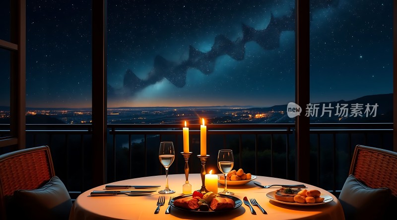 星空下的浪漫晚餐