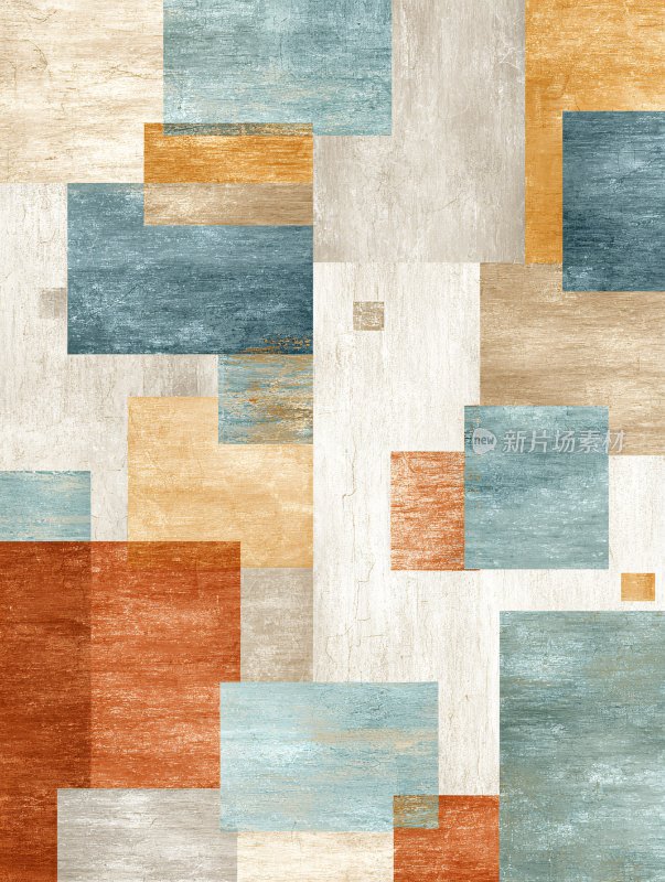 彩色方块拼接抽象背景图