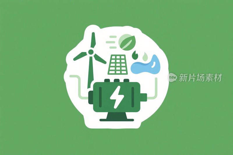 绿色能源环保插画