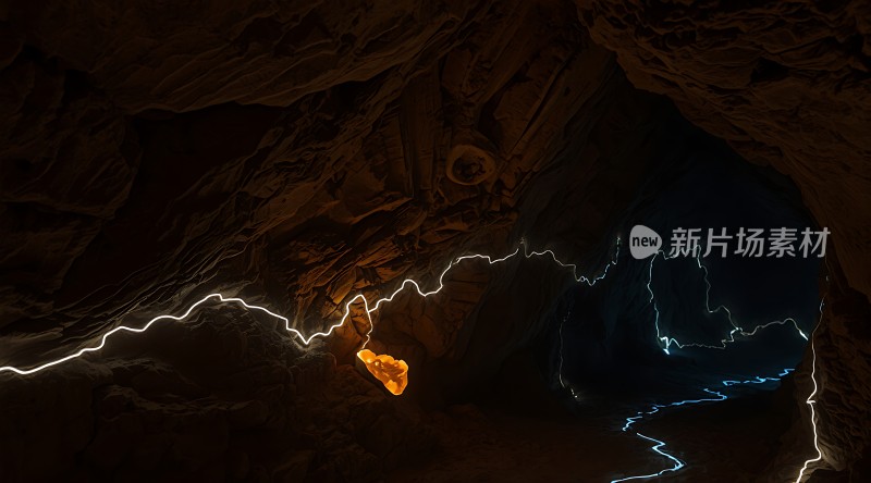 黑暗洞穴中的神秘光芒