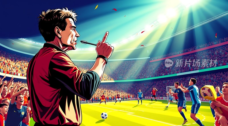 新片场素材 足球比赛现场