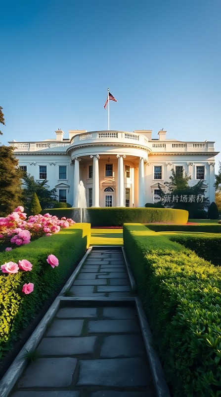 白宫玫瑰园美景