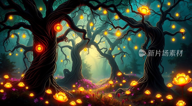 神秘森林夜光奇景