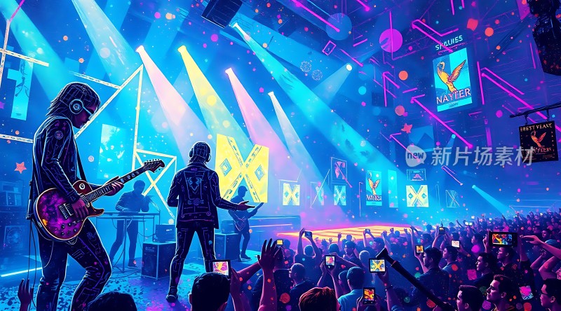 新片场素材 热血摇滚现场