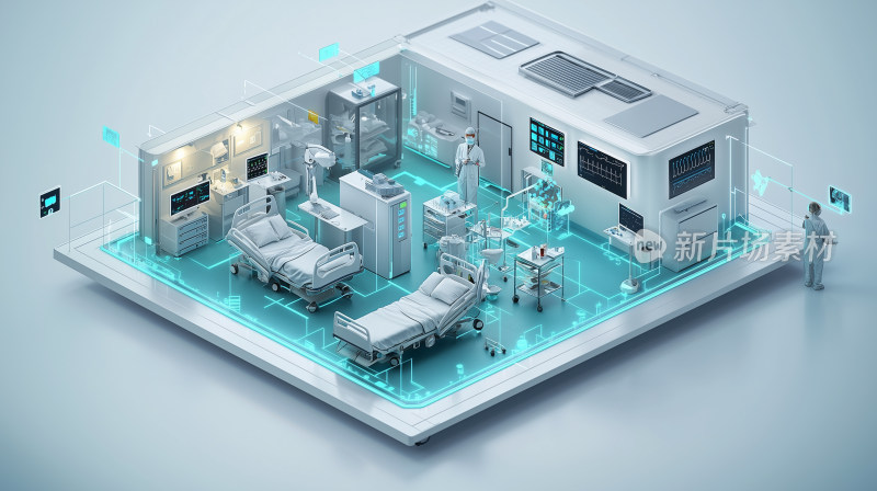 未来高科技病房数字设备私人医院治疗体检