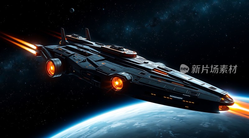 星际飞船启航探索未知宇宙