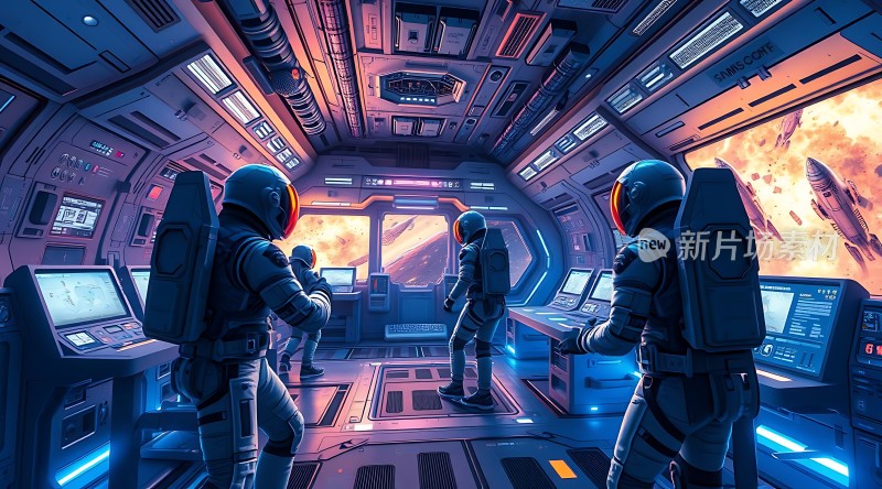 太空探索宇航员与宇宙飞船